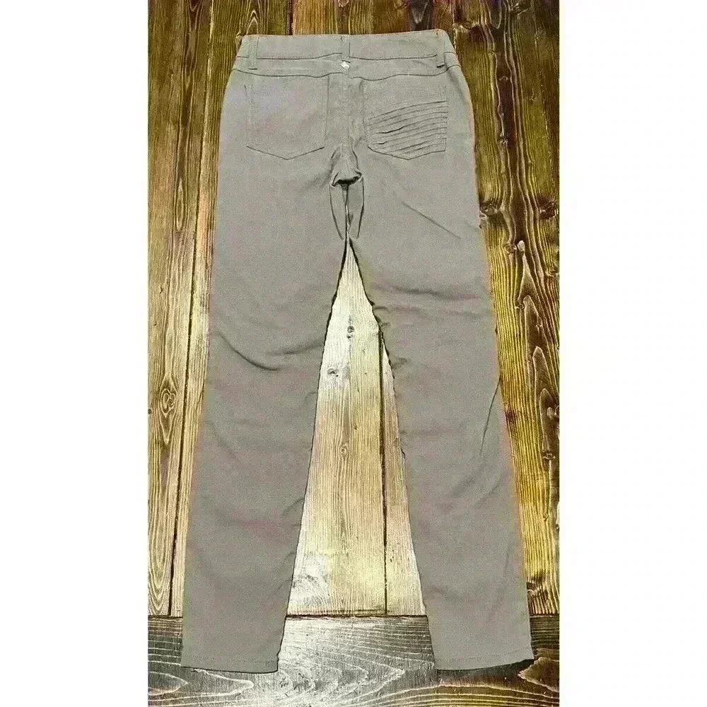 Prana Brenna Moto Pants Sz 4 Skinny Stretch Olive Green
